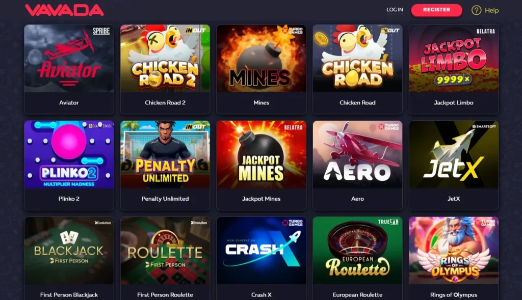 Screenshot of Vavada Crash Games – real-time multipliers, instant bets, leaderboard action, and explosive crypto rounds where timing means everything.