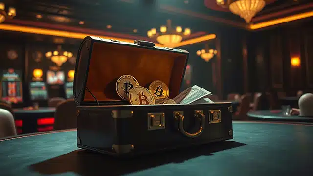 Luxury golden Bitcoin vault — Ultimate high-roller flex for elite crypto gamblers