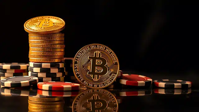 Visual from the crypto casino guide – blockchain transparency meets classic casino aesthetics